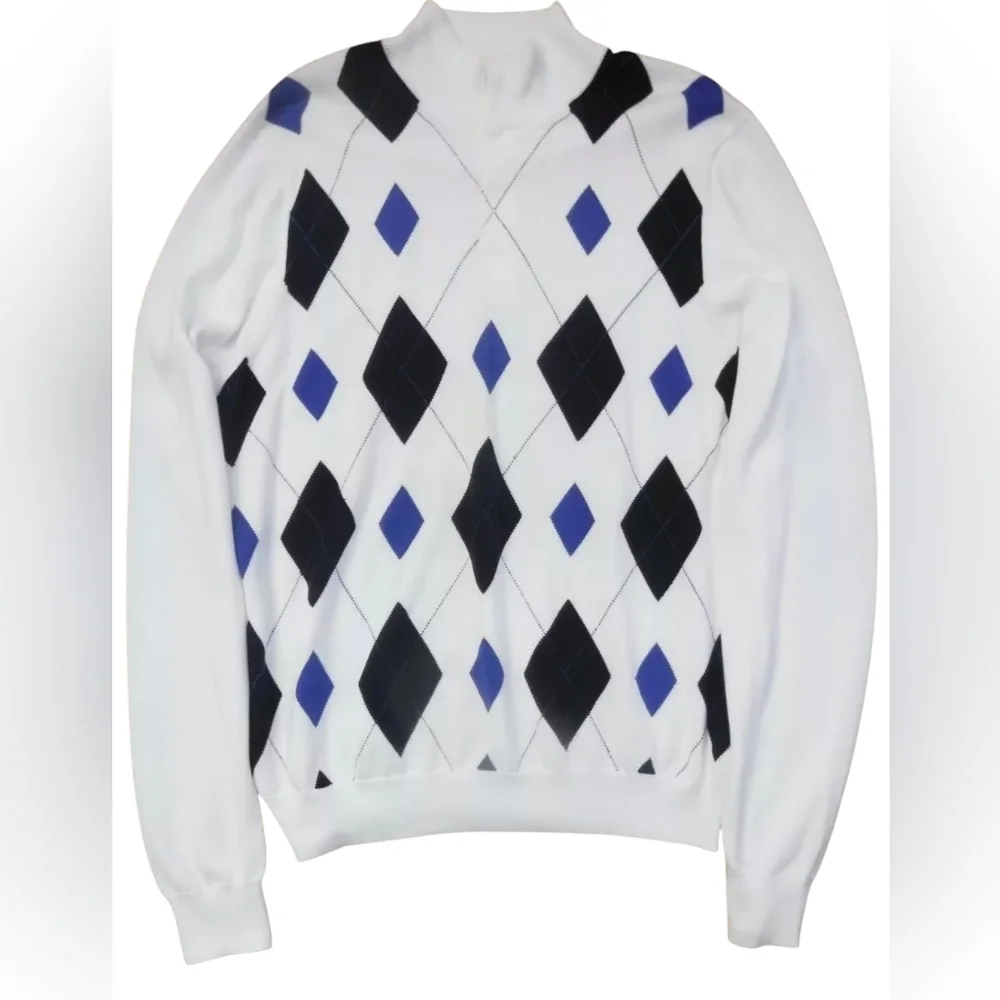 Brooks Brothers Mens Size Large Argyle Tennis Prep Ivy League Preppy Sweater - Picture 1 of 10